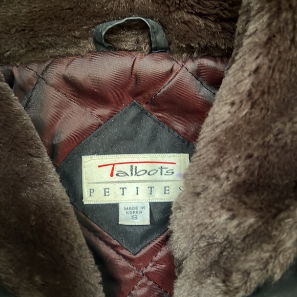 Talbots coat jacket with hood in black Size 8P - Picture 5 of 16